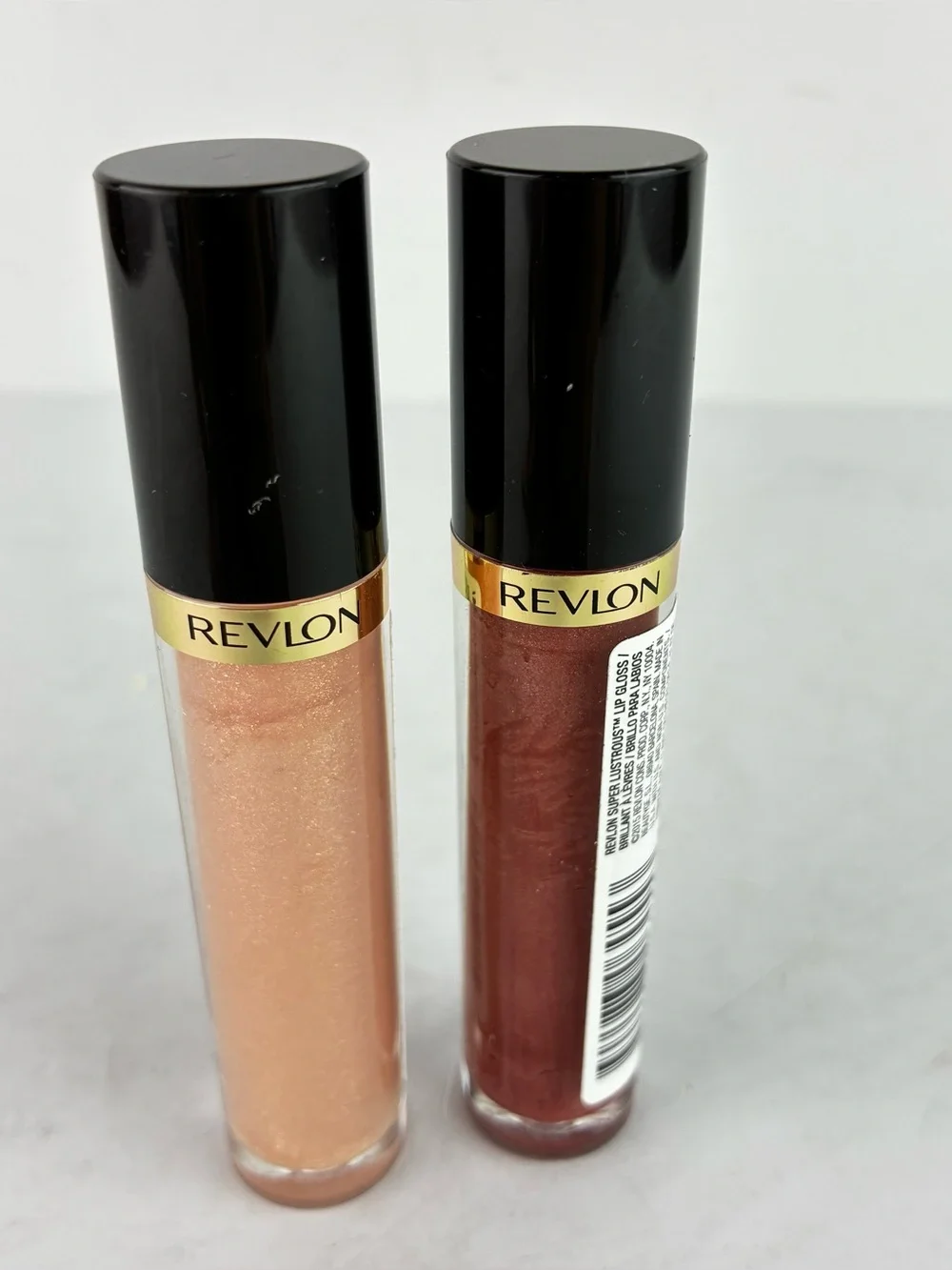 Revlon NIP Bundle of 2 Super Lustrous Lip Gloss Snow Pink 205 & Rosy Future 260